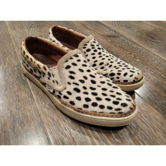 Ugg Calf‎ Hair Sneaker Slip On Sneaker Leopard size 7 #4 - Picture 1 of 6